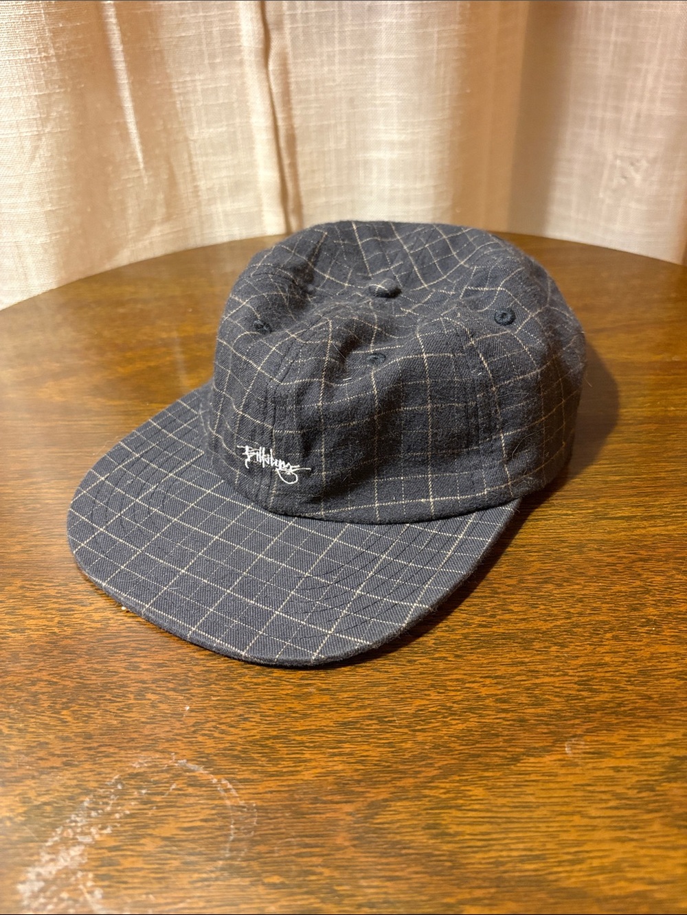 Black Grid-Pattern 5-Panel Cap - Billabong